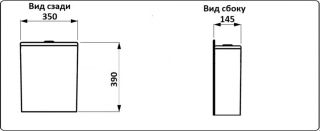 Унитаз CeramaLux 1218A с бачком и сиденьем Микролифт